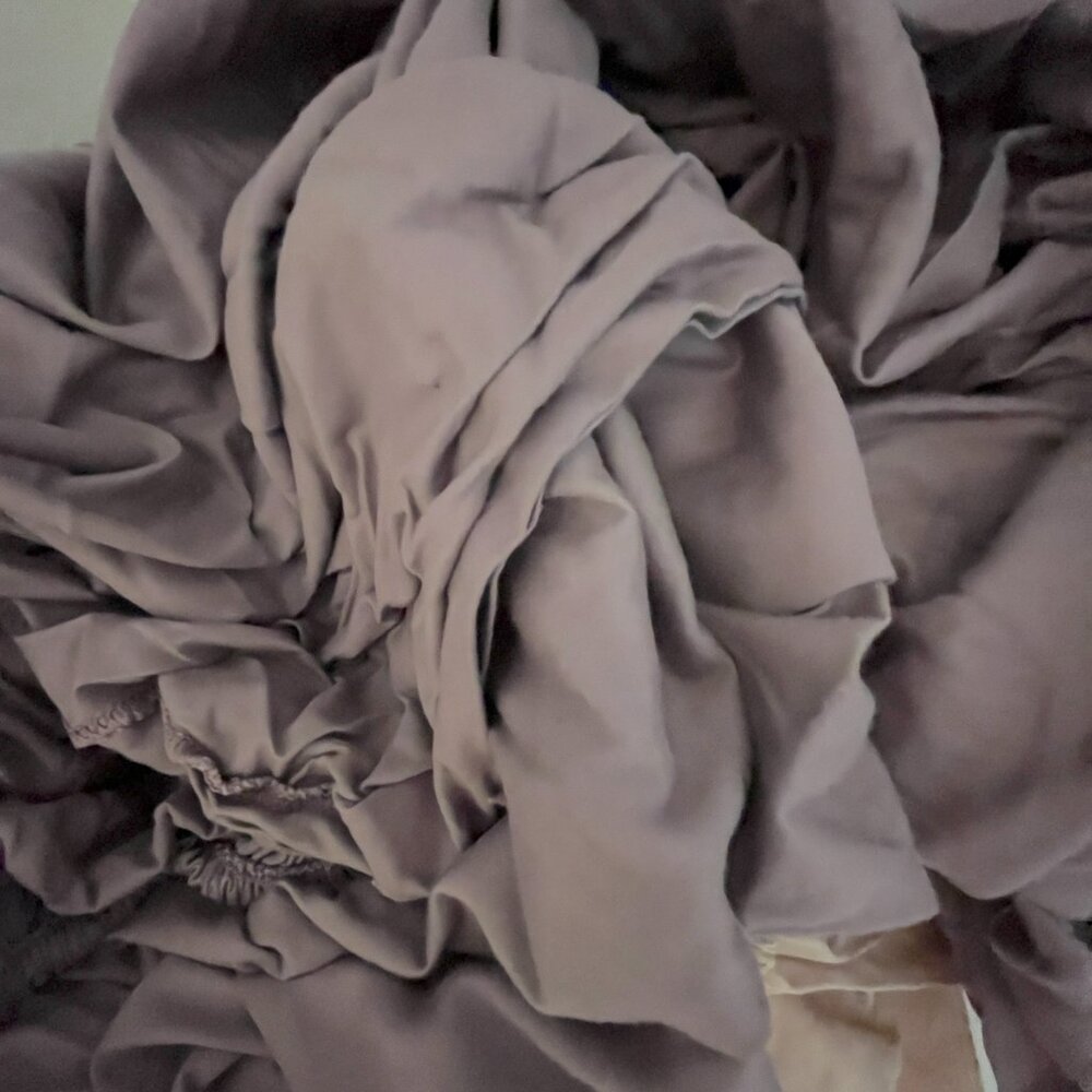 Ralph Lauren Full Fitted Sheet cotton sateen purple